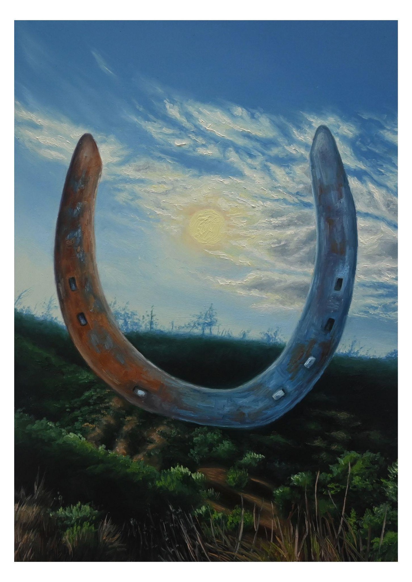 Half Rusted Horseshoe painting