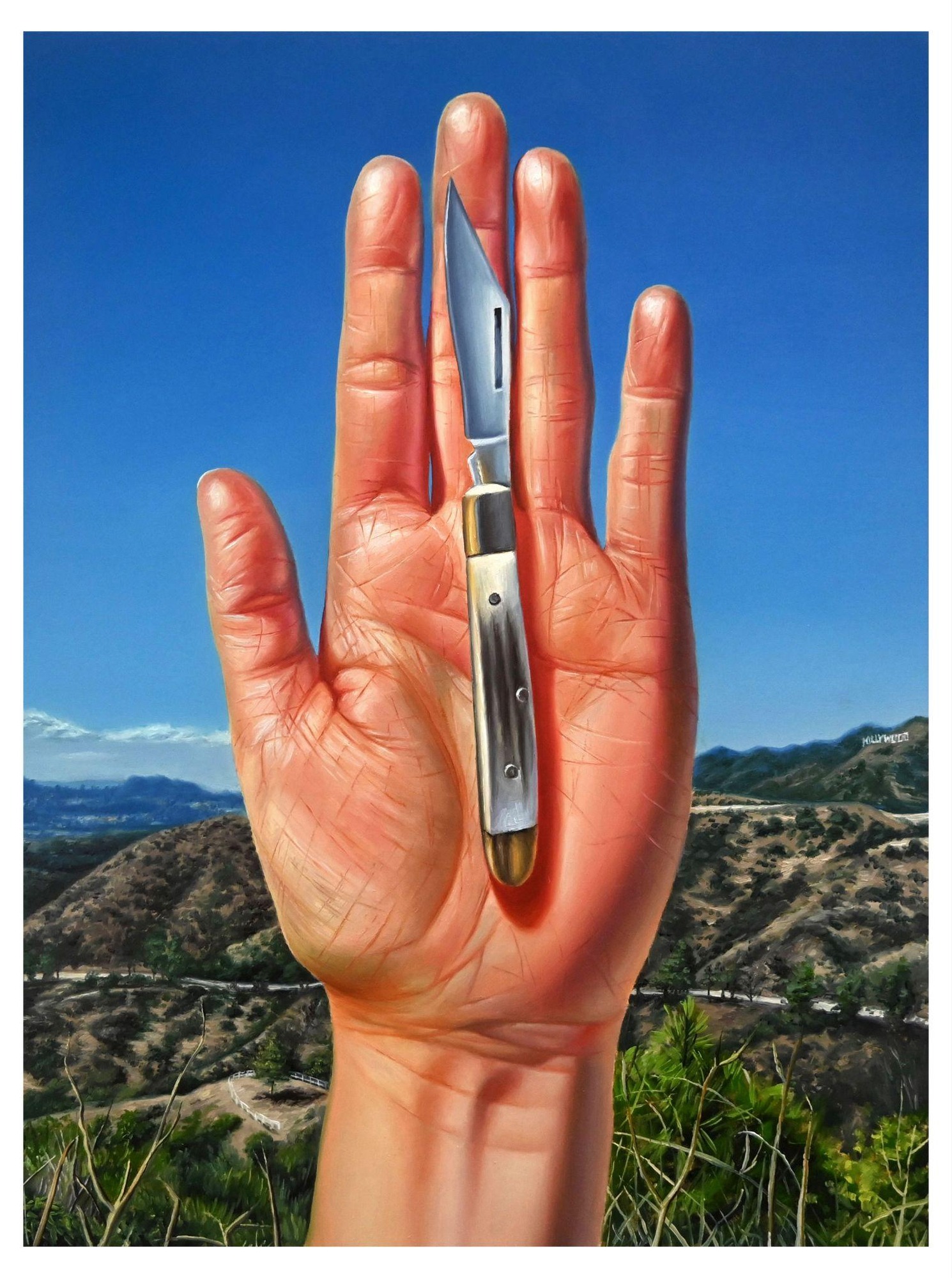 Pocketknife in Hollywood painting