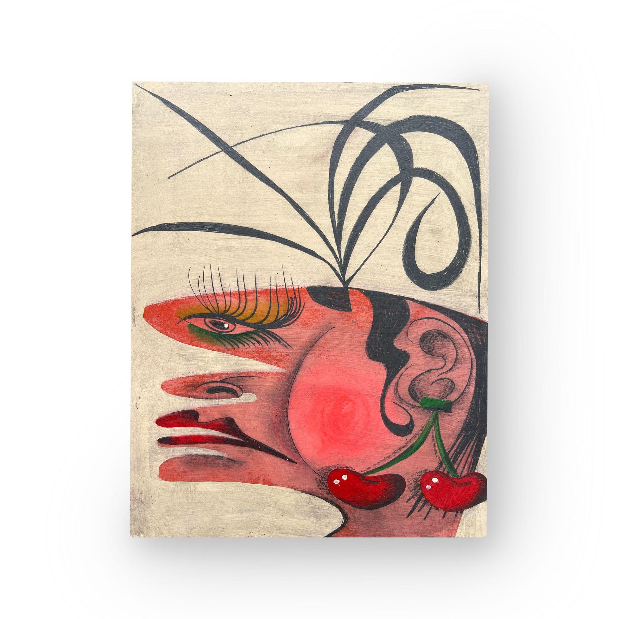 Girl w/ Cherry Earrings