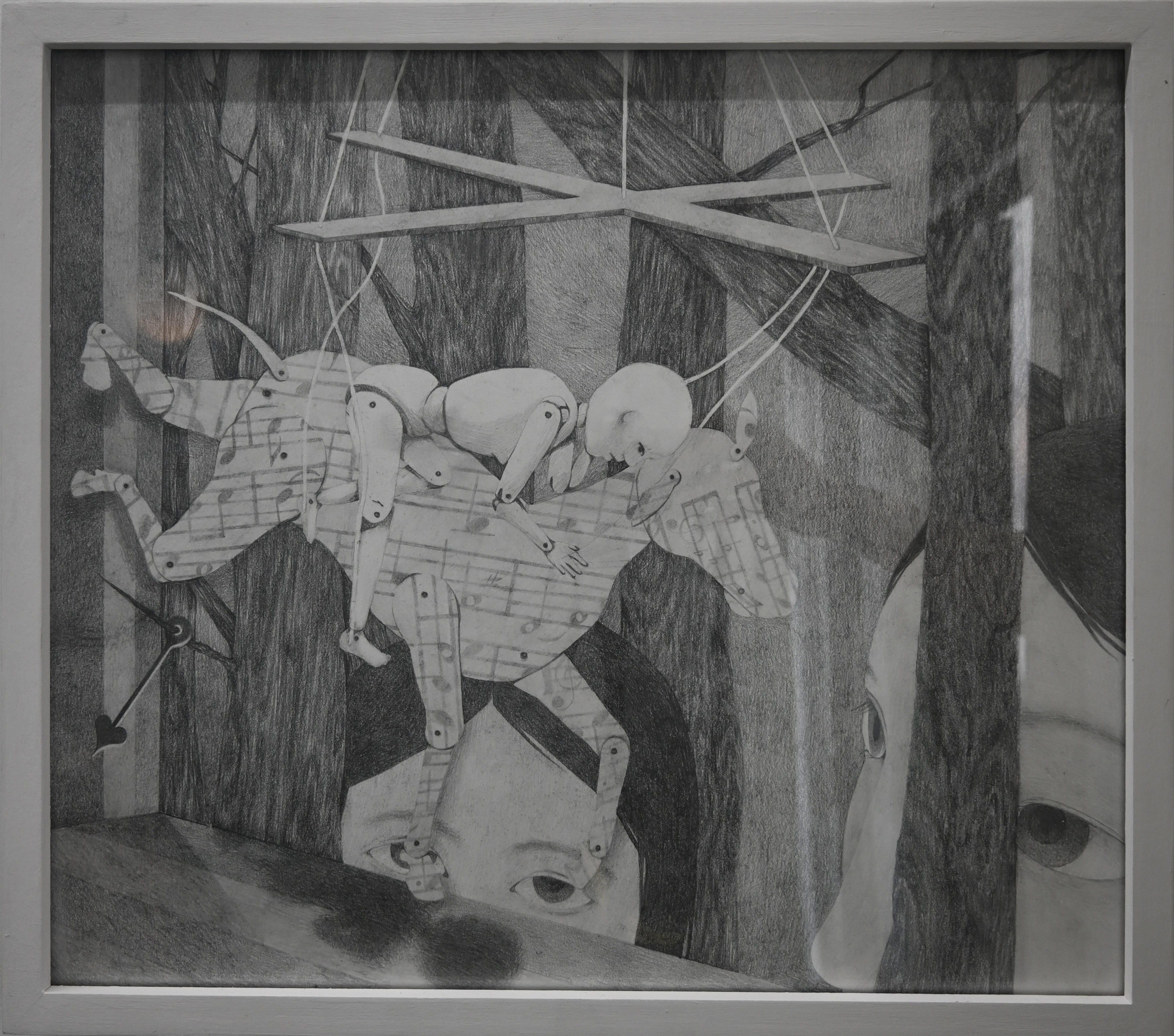 Framed piece by Naomi Hawksley