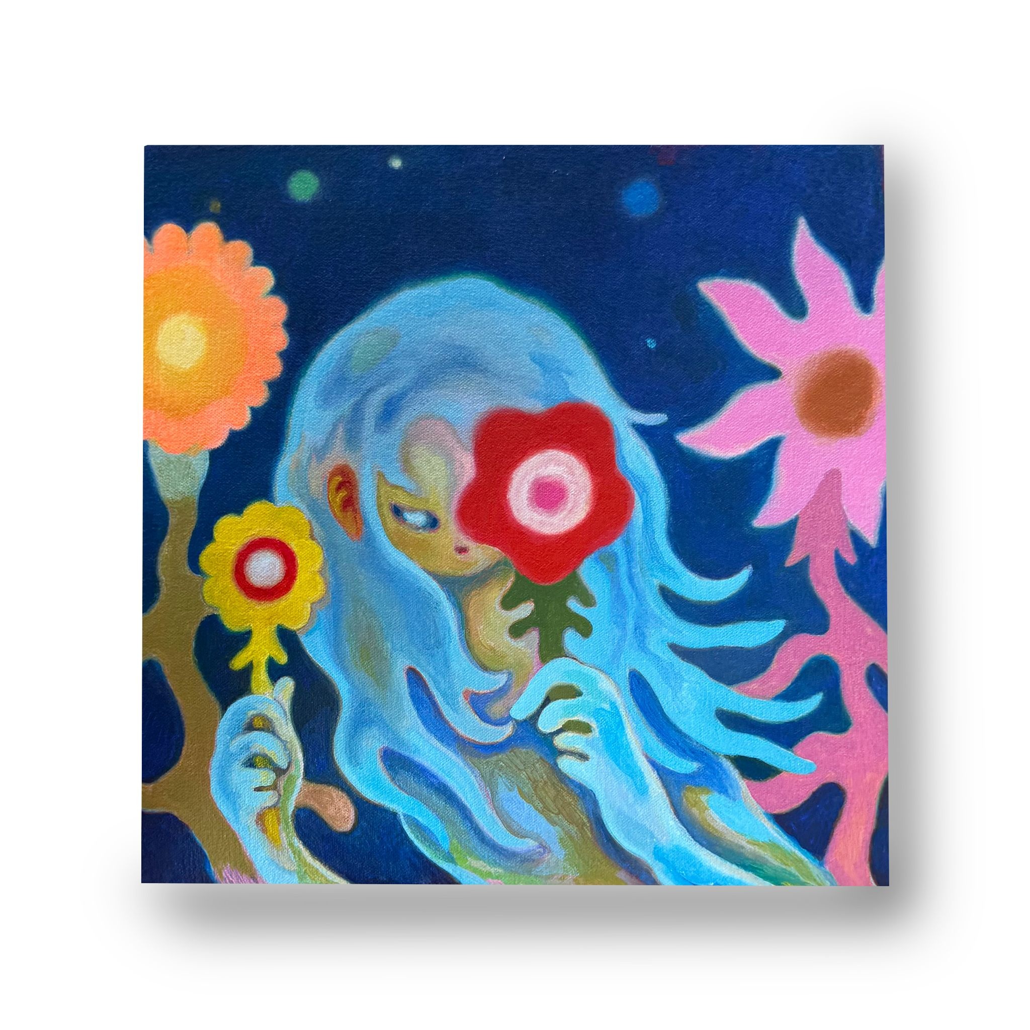 behind a veil of petals, hides the secret nectar of a flower by Tae Lee