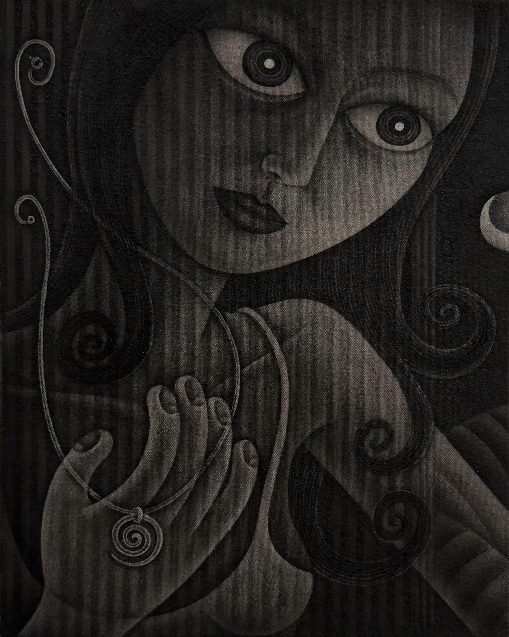Self Portrait with Necklace by Angela Fang Zirbes